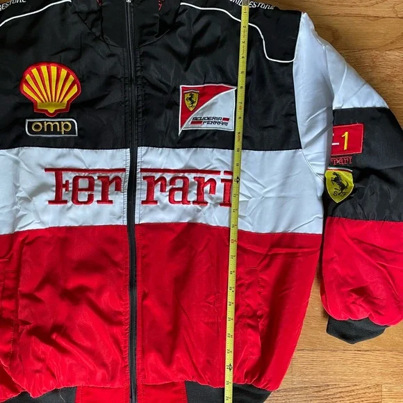 Formula 1 Ferrari Racing Jacket Men’s F1 Embroidered Retro Y2k Unisex - Picture 4 of 6